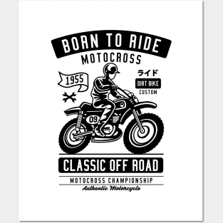 Born To Ride Classic Motocross Posters and Art